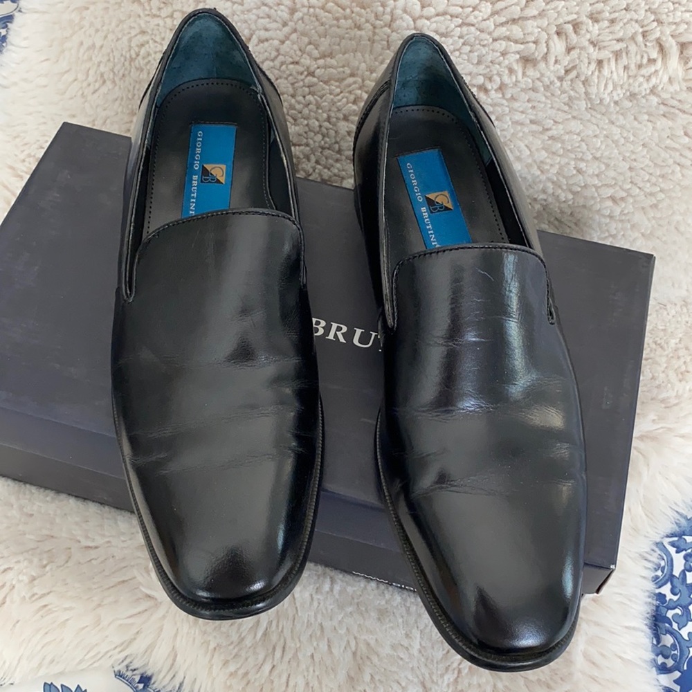 Men’s Giorgio Brutini Black Loafers, 10.5